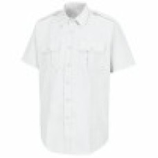 BCT25. MENS WHITE -S/S (14.5-17.5) - (With Embroidered County Logo, and Embroidered title “SUPERVISOR” and U.S.A. Flag on Right Sleeve)