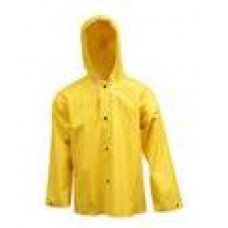 BCT88. RAIN JACKET WITH HOOD (YELLOW) (No Embellishment)- SIZES S-XL