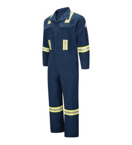 Bulwark CNBTNV Men's Midweight Nomex FR Premium Coverall with Reflective Trim