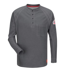 Bulwark QT20CI iQ Series? Men's Comfort Knit Long Sleeve Henley with Insect Shield