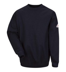 Bulwark SEC2NV Men's Midweight FR Crewneck Pullover Sweatshirt