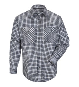 Bulwark SLD6NK Men's Lightweight FR Plaid Uniform Shirt