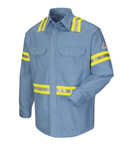 Bulwark SLDTLB Men's Midweight FR Enhanced Visibility Uniform Shirt