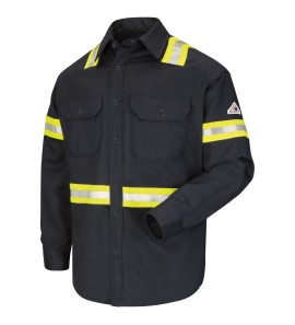 Bulwark SLDTNV Men's Midweight FR Enhanced Visibility Uniform Shirt