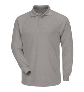 Bulwark SMP2GY Men's Classic Lightweight FR Long Sleeve Polo