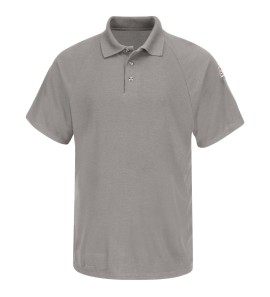 Bulwark SMP8GY Men's Classic Lightweight FR Short Sleeve Polo