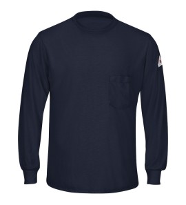 Bulwark SMT8NV Men's Lightweight FR Long Sleeve T-Shirt