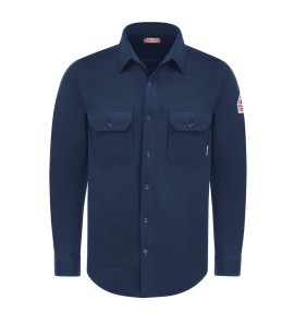 Bulwark STG4NV Bulwark FR Flex Knit Button Down Shirt