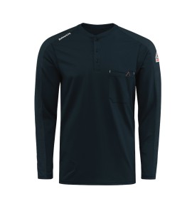 Bulwark STL2NV Men's Flex Knit Henley