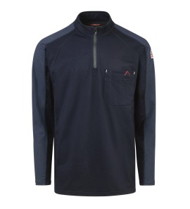 Bulwark STZ2NV Men's 1/4 Zip Flex Knit