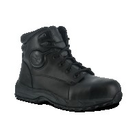 Men's Black Steel Toe Leather Work Boots