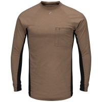 Men's FR Long Sleeve Base Layer with Concealed Chest Pocket