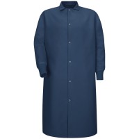 Gripper-Front Spun Polyester Pocketless Butcher Coat