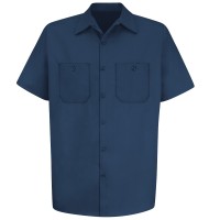 Men's Short Sleeve Wrinkle-Resistant Cotton Work