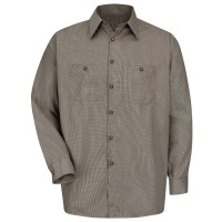 Men's Long Sleeve Microcheck Uniform Shirt