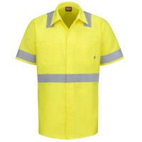 Short Sleeve Hi-Visibility Ripstop Work Shirt with MIMIX + OilBlok, Type R Class 2