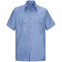 Men's Short Sleeve Solid Rip Stop Shirt