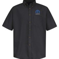 Mopar Men's Short Sleeve Poplin Dress Shirt