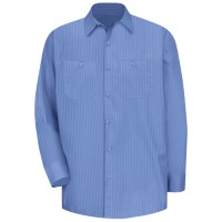 Men's Long Sleeve Industrial Stripe Work Shirt